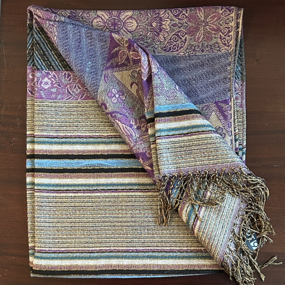 Apt. 9 Purple and Gold Patterned Fabric